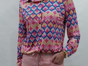 triple nine print blouse roze