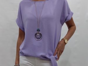top lila incl ketting