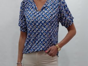 savinni top print blauw