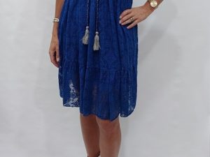 ibiza jurk cobalt lace