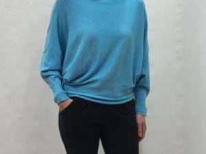 vleermuis trui turquoise