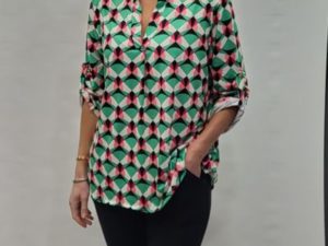 blouse print groen
