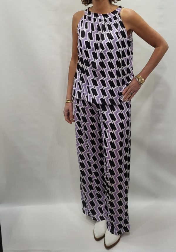 2 delige set print lila