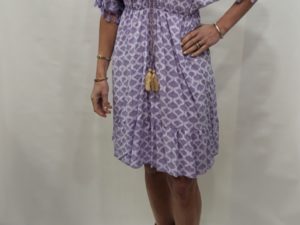 ibiza jurk print lila