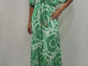 ibiza jurk print groen lang