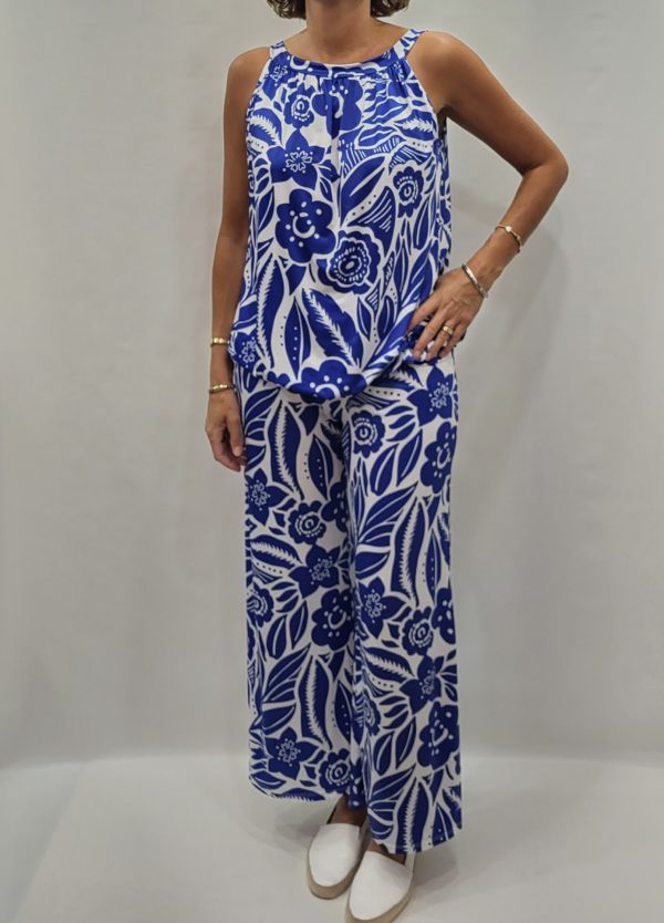 2 delige set print cobalt