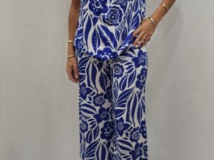 2 delige set print cobalt