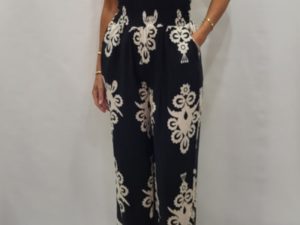 jumpsuit print bloem zwart