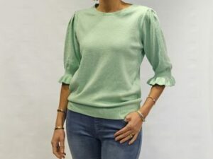pofmouw top ruche mint