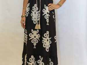 ibiza jurk print zwart