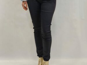 Norfy leatherlook broek navy