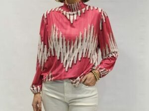 turtle blouse print fuchsia