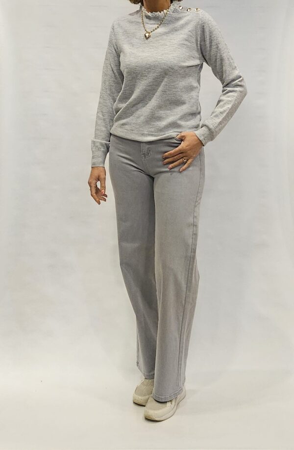 goodies jeans licht grijs wide leg