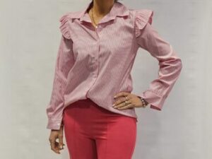 blouse streep fuchsia