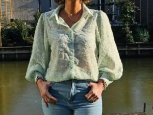 blouse mint groen