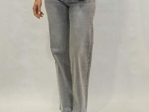 Hello Miss wide leg jeans grijs