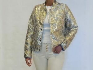 jacquard jasje goud/zilver