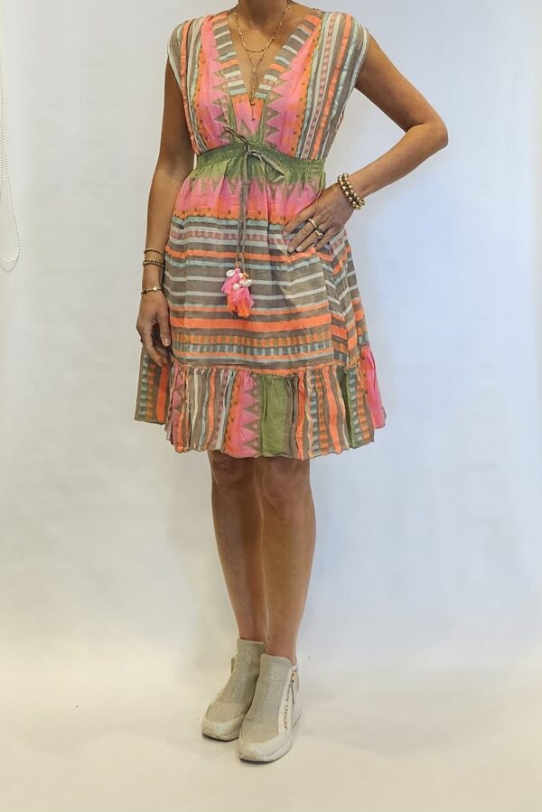 jurk multicolor midi