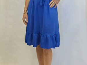 jurk ruche cobalt