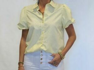 streepblouse geel glitter