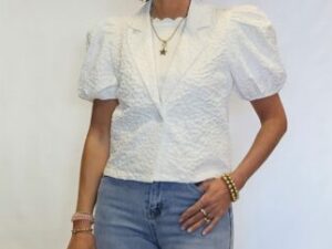 pofmouw jasje jacquard wit