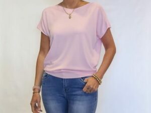 pofmouw blouse zacht roze
