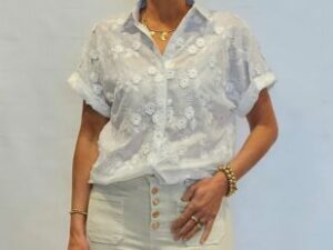 broderie blouse wit