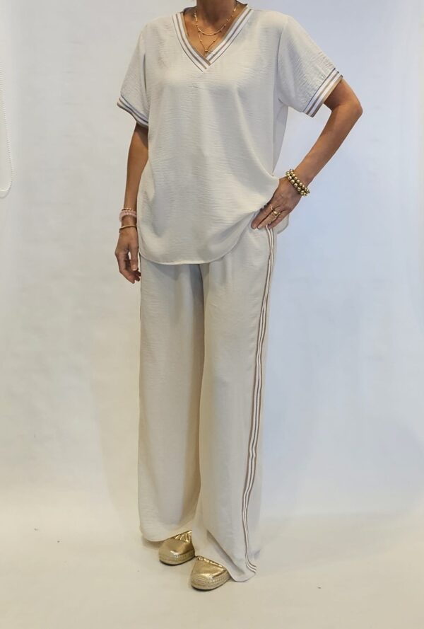 tweedelige set beige