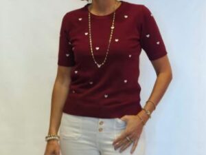 By Clara top hart bordeaux