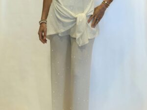 tweedelige set glitter ecru