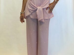 tweedelige set glitter roze