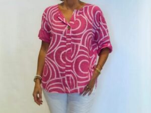 blouse print fuchsia