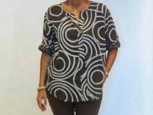 blouse print bruin