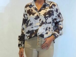 blouse print bruin