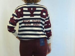 New York trui navy/wit