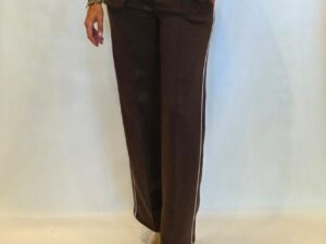 broek wide leg bruin