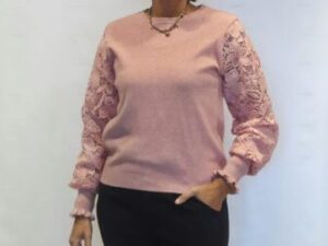 trui lace roze