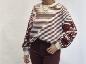 trui streep bordeaux