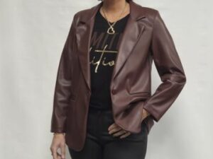 leatherlook blazer bordeaux